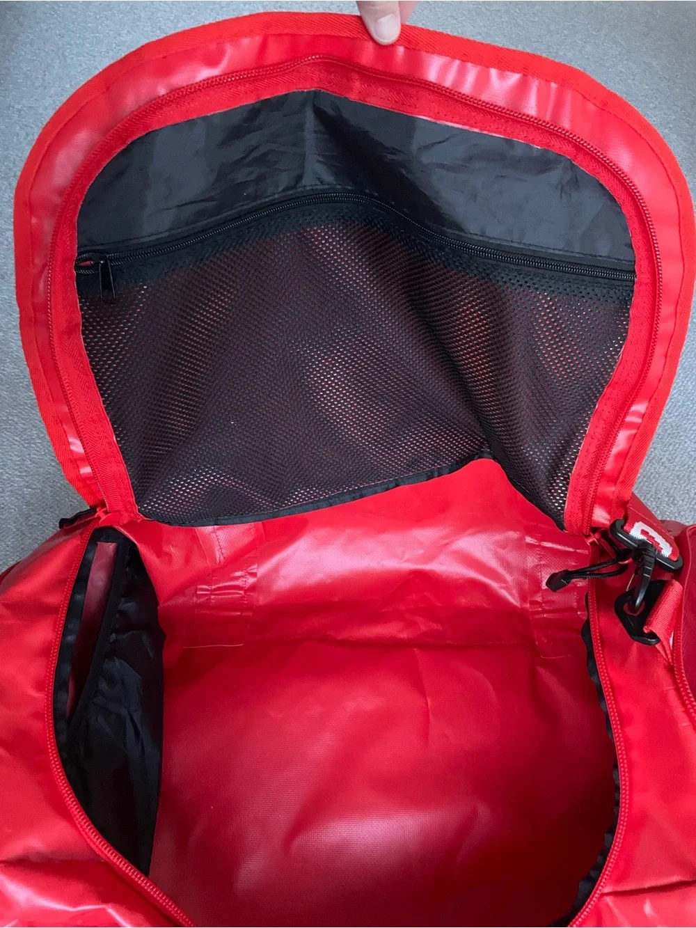 Full Send Nelk Boys Gym Duffel Travel Bag, 60 L, Cherry Red